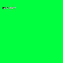 00FF3E - Malachite color image preview