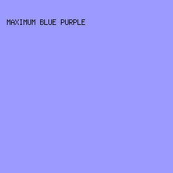9B9AFF - Maximum Blue Purple color image preview