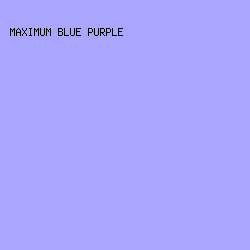 AAA5FF - Maximum Blue Purple color image preview