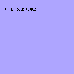 AEA5FF - Maximum Blue Purple color image preview