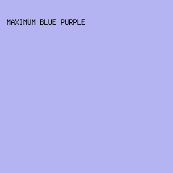 B3B4F1 - Maximum Blue Purple color image preview