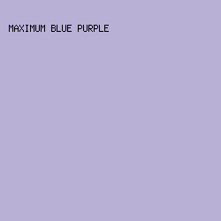 B8B0D5 - Maximum Blue Purple color image preview