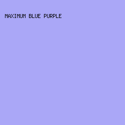aaa7f7 - Maximum Blue Purple color image preview