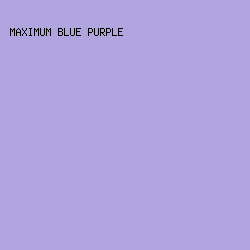 b0a5df - Maximum Blue Purple color image preview
