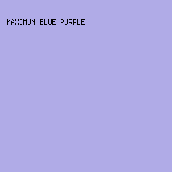 b0abe7 - Maximum Blue Purple color image preview