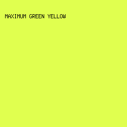 e0ff4f - Maximum Green Yellow color image preview