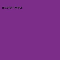 7c2d8a - Maximum Purple color image preview