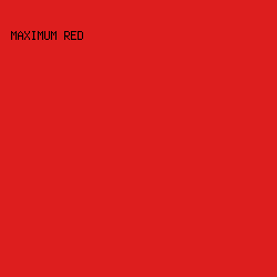 DD1E1E - Maximum Red color image preview