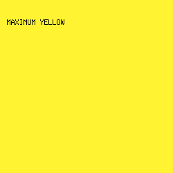 FFF332 - Maximum Yellow color image preview