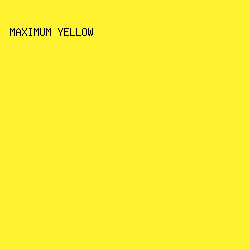 fff331 - Maximum Yellow color image preview