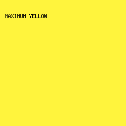fff43d - Maximum Yellow color image preview