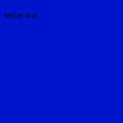 0014cc - Medium Blue color image preview