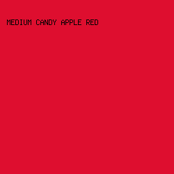 DE0E2F - Medium Candy Apple Red color image preview