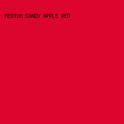 dc052d - Medium Candy Apple Red color image preview