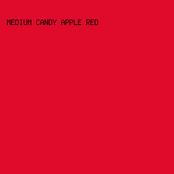 e00b2a - Medium Candy Apple Red color image preview