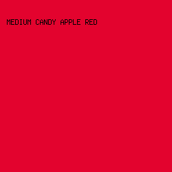 e3032e - Medium Candy Apple Red color image preview