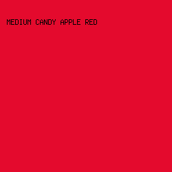 e40a2d - Medium Candy Apple Red color image preview