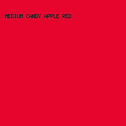 e5052e - Medium Candy Apple Red color image preview