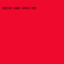 ee092d - Medium Candy Apple Red color image preview