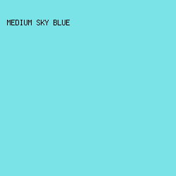 79E3E7 - Medium Sky Blue color image preview
