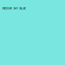 79E6DF - Medium Sky Blue color image preview