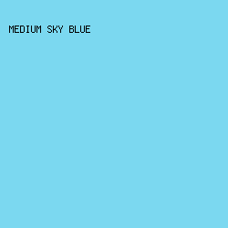 7BD8F0 - Medium Sky Blue color image preview