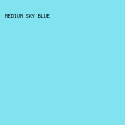 81E2F0 - Medium Sky Blue color image preview