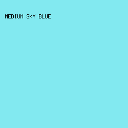 82E9F0 - Medium Sky Blue color image preview