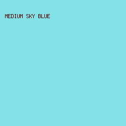 82e2e7 - Medium Sky Blue color image preview