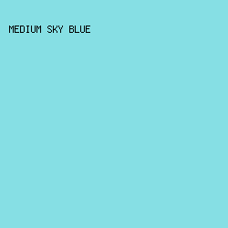 86dfe4 - Medium Sky Blue color image preview