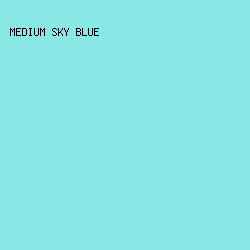 89e8e5 - Medium Sky Blue color image preview