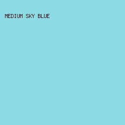 8DDBE6 - Medium Sky Blue color image preview