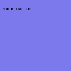 7C79EC - Medium Slate Blue color image preview