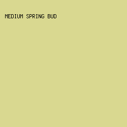 d9d890 - Medium Spring Bud color image preview