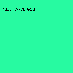 27FAA1 - Medium Spring Green color image preview