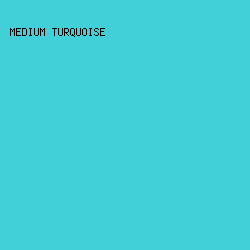 41D0D7 - Medium Turquoise color image preview