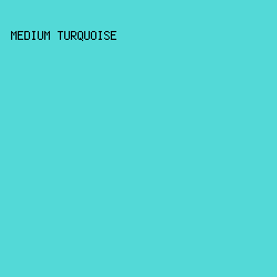 53d9d7 - Medium Turquoise color image preview