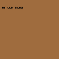 9f6c3e - Metallic Bronze color image preview