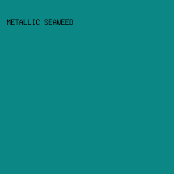 0b8785 - Metallic Seaweed color image preview