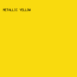 f9da0e - Metallic Yellow color image preview