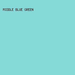84d8d7 - Middle Blue Green color image preview