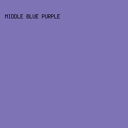 7E74B5 - Middle Blue Purple color image preview