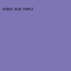 7E75B4 - Middle Blue Purple color image preview