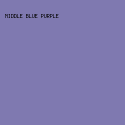 7F79B0 - Middle Blue Purple color image preview