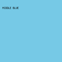 76C9E6 - Middle Blue color image preview