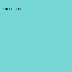76d7d6 - Middle Blue color image preview