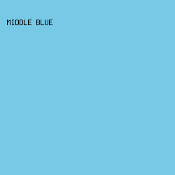 77C9E5 - Middle Blue color image preview