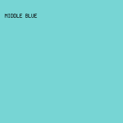 77D5D4 - Middle Blue color image preview