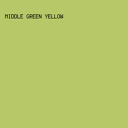 B7C869 - Middle Green Yellow color image preview