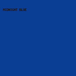 0a3e94 - Midnight Blue color image preview